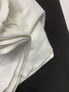 Şardonlu 3 İplik Kumaş, Parça 100x200 cm - Ekru (HAFİF KİR VAR)