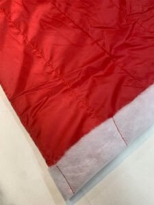 Kırmızı Kapitone Kumaş Montluk - Tek Taraflı