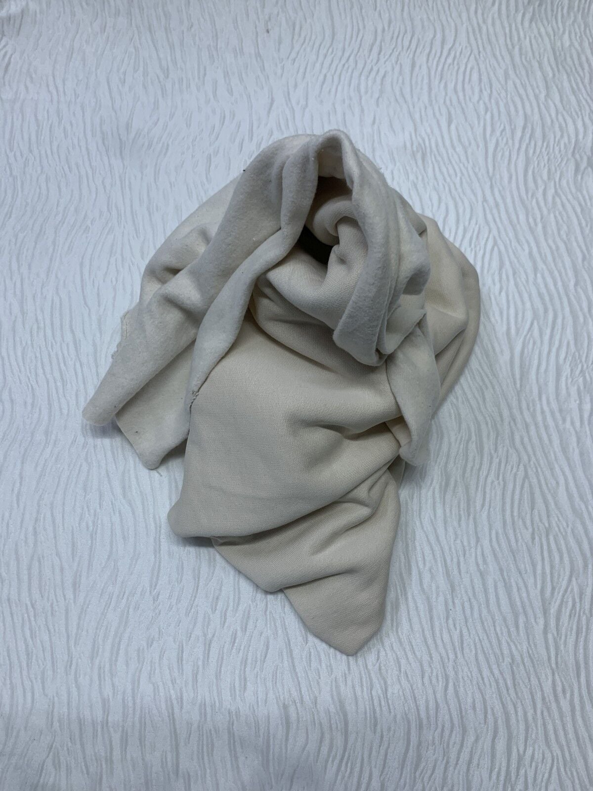 Şardonlu 3 İplik Kumaş, Parça 80x130 cm - Krem (HAFİF KİR VAR)