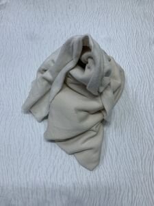 Şardonlu 3 İplik Kumaş, Parça 80x130 cm - Krem (HAFİF KİR VAR)