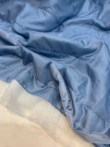 Açık Mavi Kapitone Kumaş Montluk - Tek Taraflı