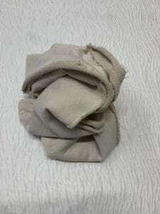 Şardonlu 3 İplik Kumaş, Parça 75x200 cm - Krem (ORTADA LEKE VAR)
