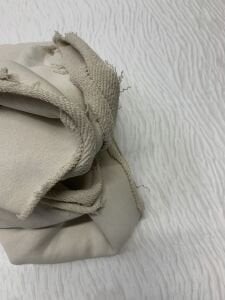 Şardonlu 3 İplik Kumaş, Parça 75x200 cm - Krem (ORTADA LEKE VAR)