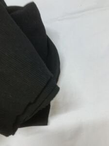 Siyah Kaşkorse (Ribana Fitilli) Kumaş, Parça 50x130 cm