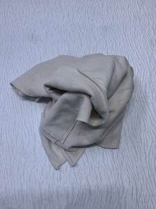 Az Şardonlu 3 İplik Kumaş, Parça 70x120 cm - Bej Rengi
