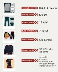 Kaşkorse (Ribana) Kumaş Seti, Boyları 100-110 cm arası 13 adet