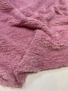 Pembe Welsoft Kumaş Çift Taraflı -  Yumuşak Tok Doku