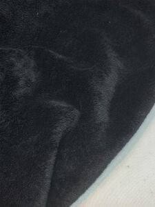 Siyah Peluş Kumaş Çift Taraflı - Yumuşak Tok Doku