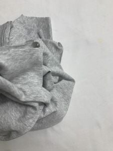 Gri Esnek Bebe Ribanası Penye Kumaş, Parça 80x160 cm