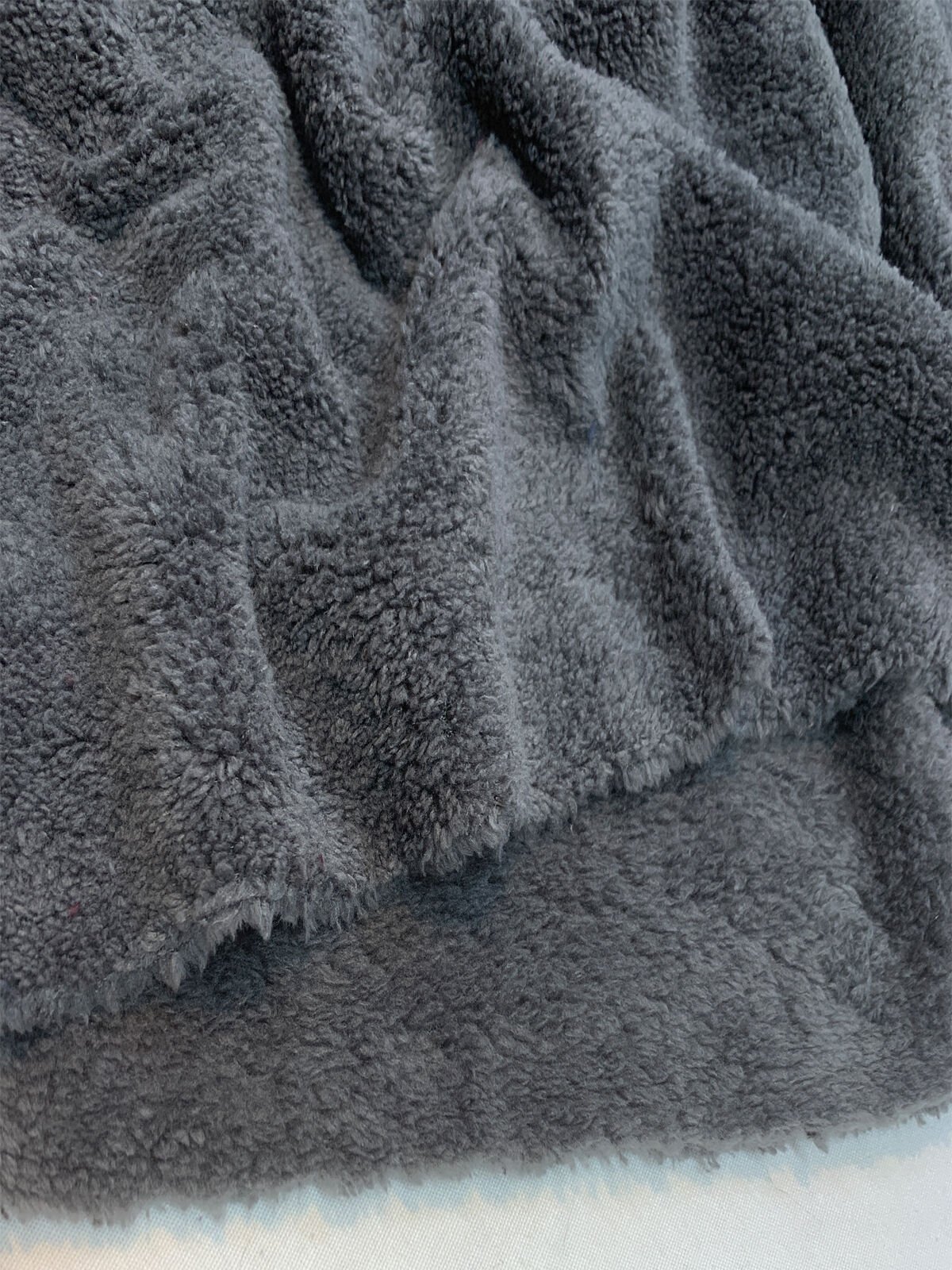 Füme Welsoft Kumaş Çift Taraflı -  Yumuşak Tok Doku