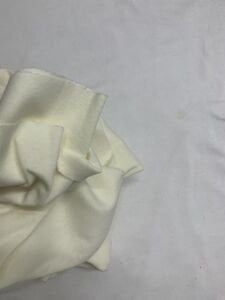 Ekru Bebe Ribanası Penye Kumaş, Parça 80x180 cm