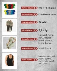 Süprem Kumaş Penye Seti, Boyları 100-110 cm arası 22 adet