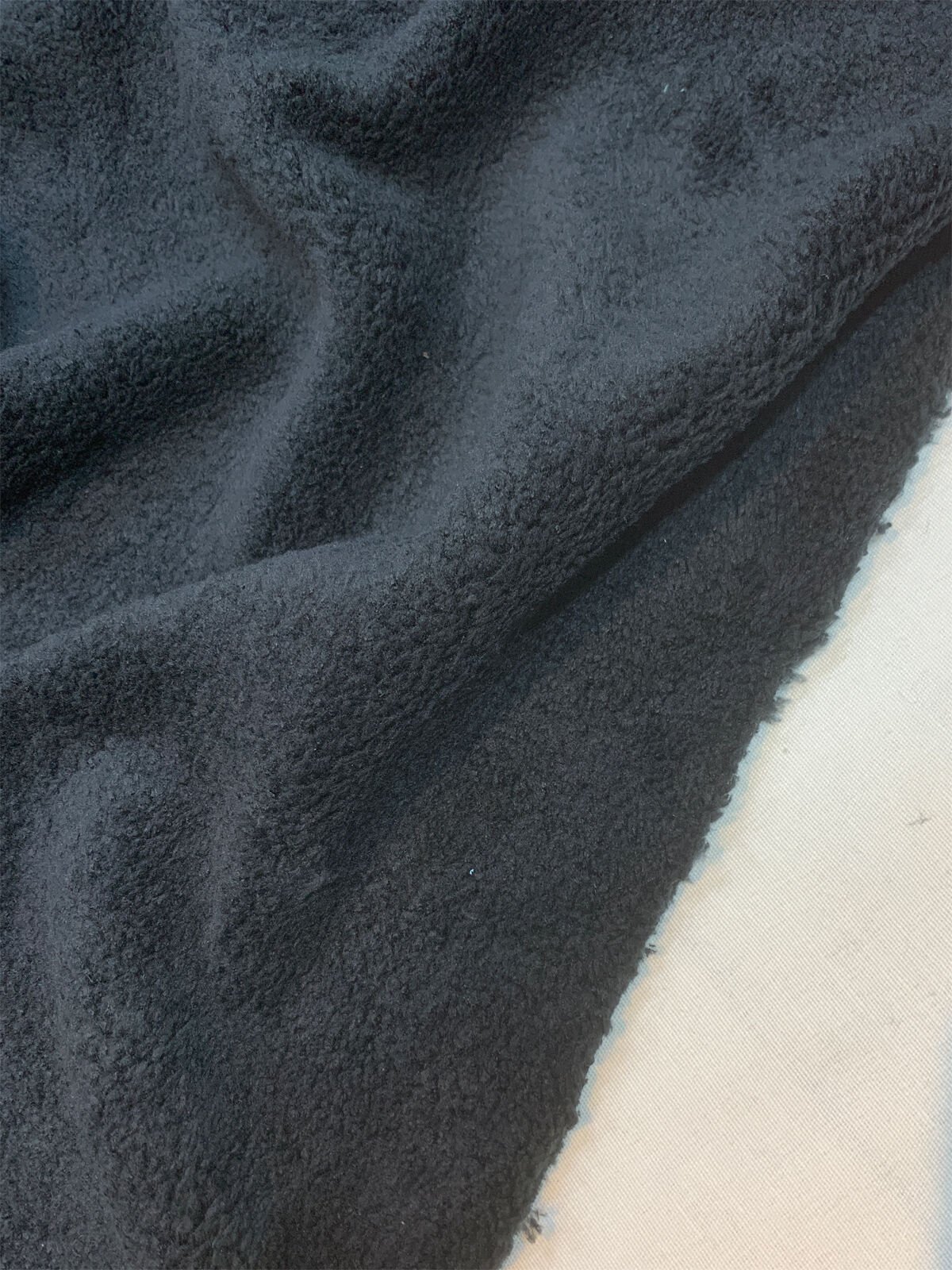 Siyah Welsoft Kumaş Çift Taraflı -  Yumuşak Tok Doku