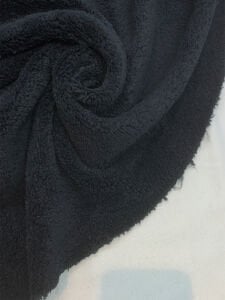 Siyah Welsoft Kumaş Çift Taraflı -  Yumuşak Tok Doku