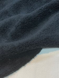 Siyah Welsoft Kumaş Çift Taraflı -  Yumuşak Tok Doku