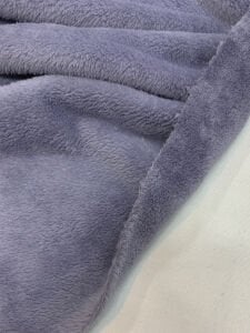 Gri Peluş Kumaş Çift Taraflı - Yumuşak Tok Doku