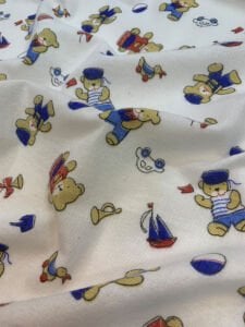 Pazen Kumaş - Ayıcıklı Desenli, En: 90 cm