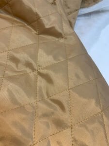 İnce Sütlü Kahve Baklava Desen Kapitone Kumaş Montluk - Tek Taraflı