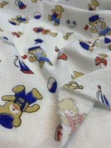 Pazen Kumaş - Ayıcıklı Desenli, En: 90 cm