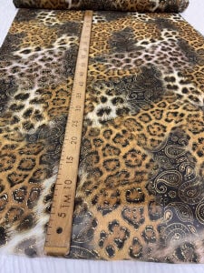 Leopar Şal Desenli Şifon Kumaş