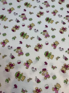 Pazen Kumaş - Ayıcıklı Desenli, En: 90 cm