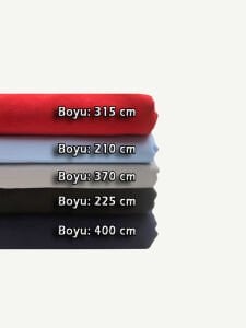 Dabıl Kumaş (Likralı Krep) Seti, Boyları 210-400 cm arası 5 adet