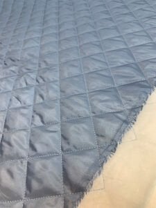 İndigo Mavi Baklava Desen Kapitone Kumaş Montluk - Tek Taraflı