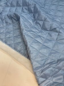 İndigo Mavi Baklava Desen Kapitone Kumaş Montluk - Tek Taraflı