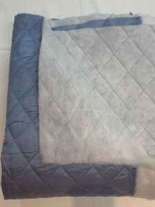 İndigo Mavi Baklava Desen Kapitone Kumaş Montluk - Tek Taraflı