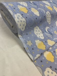 Pazen Kumaş - Bulut Desenli, En: 90 cm