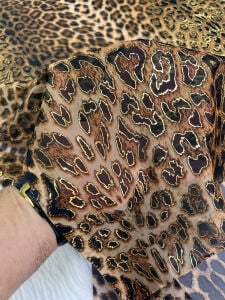 Leopar Desenli Şifon Kumaş