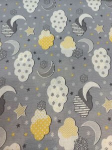 Pazen Kumaş - Bulut Desenli, En: 90 cm