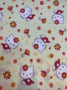 Pazen Kumaş - Hello Kitty Desenli, En: 90 cm