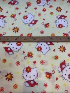 Pazen Kumaş - Hello Kitty Desenli, En: 90 cm