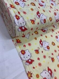 Pazen Kumaş - Hello Kitty Desenli, En: 90 cm