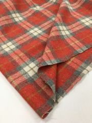 Dış Giyimlik Kırmızı Ekose Kumaş Kışlık