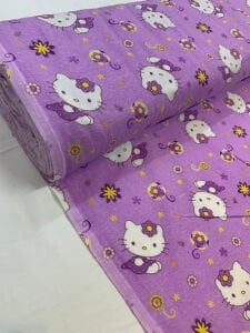 Pazen Kumaş - Hello Kitty Desenli, En: 90 cm
