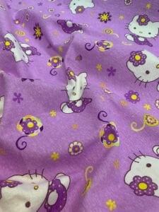 Pazen Kumaş - Hello Kitty Desenli, En: 90 cm