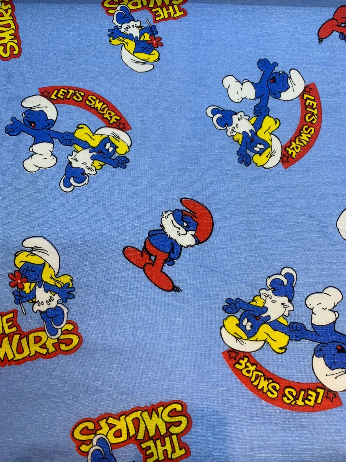 Pazen Kumaş - Şirinler Desenli, En: 90 cm