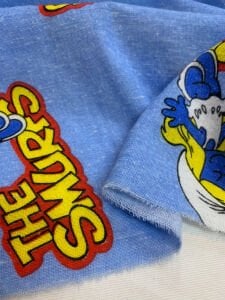 Pazen Kumaş - Şirinler Desenli, En: 90 cm