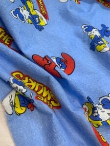 Pazen Kumaş - Şirinler Desenli, En: 90 cm