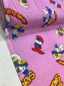 Pazen Kumaş - Şirinler Desenli, En: 90 cm