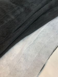 Siyah Peluş Kapitone Kumaş - Tek Taraflı