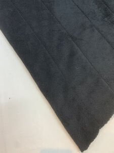 Siyah Peluş Kapitone Kumaş - Tek Taraflı