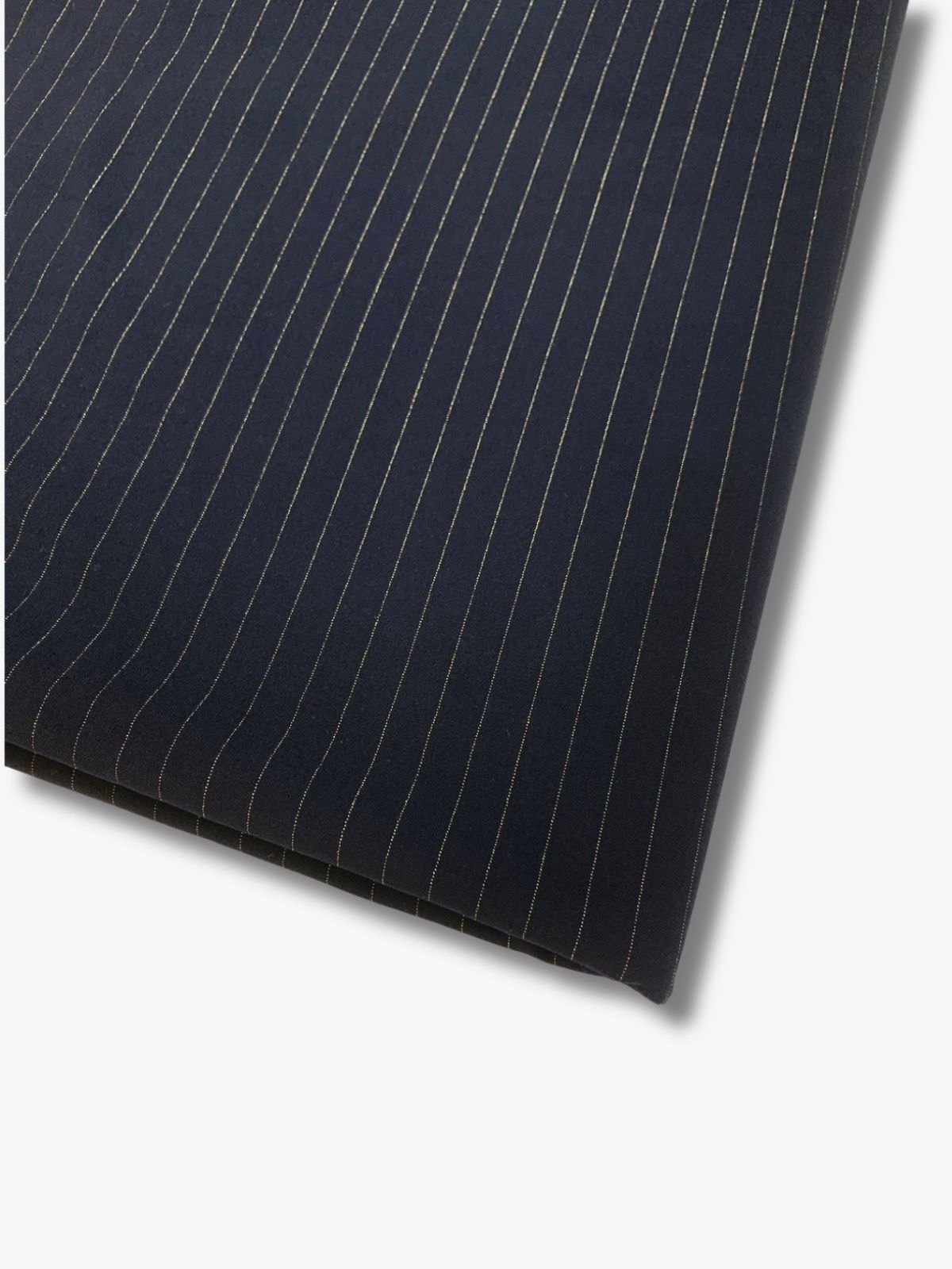 Lacivert Sim Çizgili Dış Giyimlik Hafif Esnek Klasik Kumaş, Parça 160x140 cm
