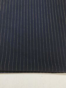 Lacivert Sim Çizgili Dış Giyimlik Hafif Esnek Klasik Kumaş, Parça 170x140 cm (EKLİ 2 PARÇA)