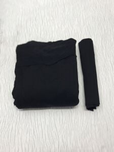 Ribanalı 3 İplik Kumaş Siyah – Parça 100x190 cm