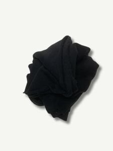 ORTA KALİTE Şardonlu 3 İplik Kumaş, Parça 60x200 cm - Siyah