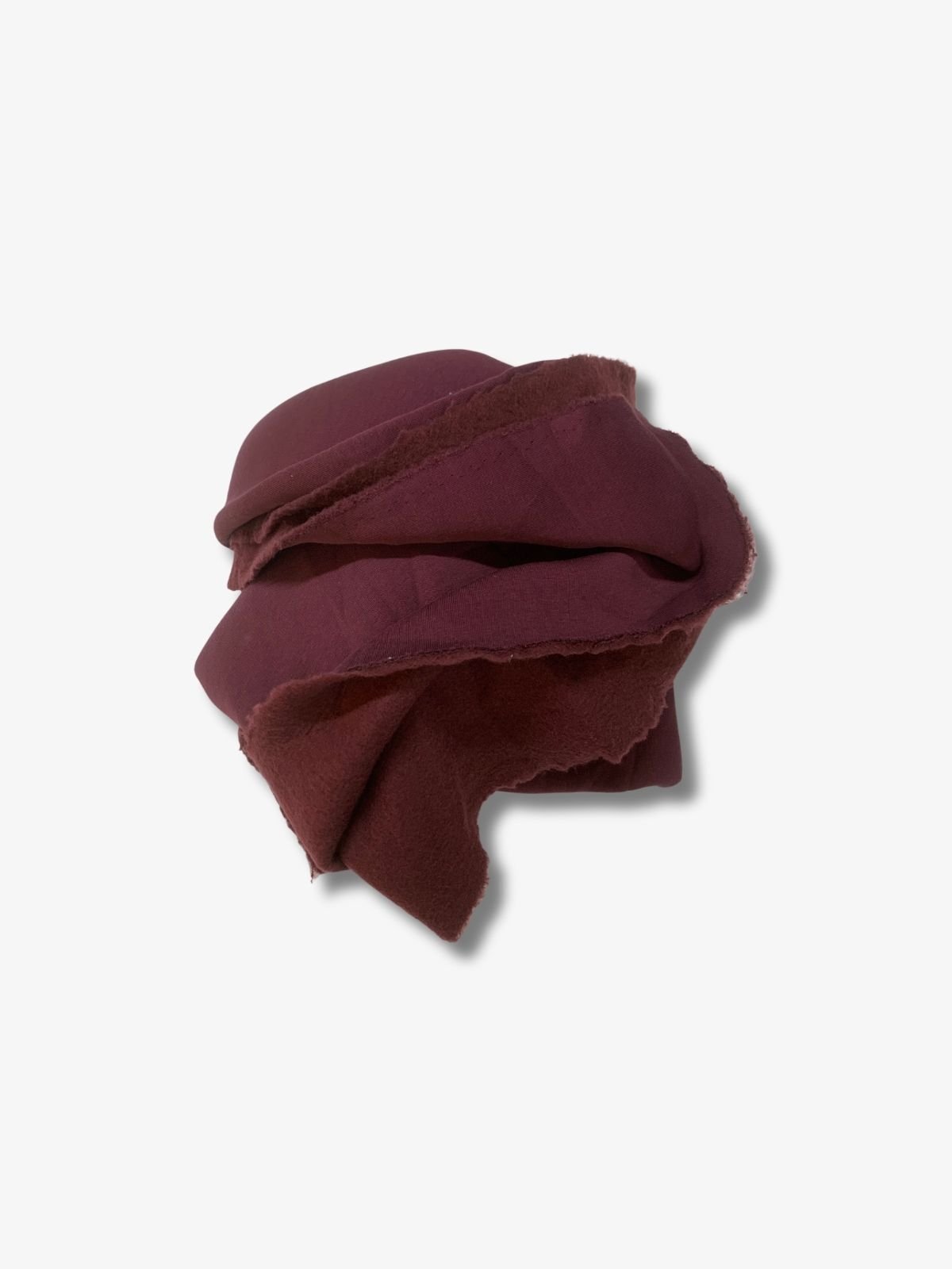 Bordo Şardonlu 3 İplik Kumaş, Parça 95x180 cm