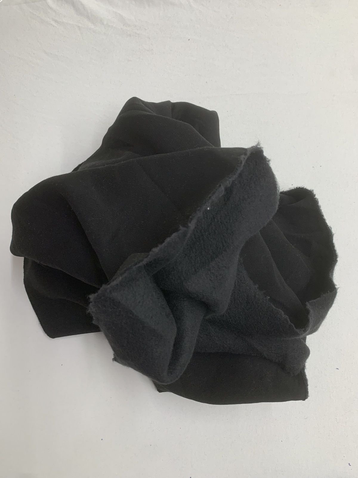Şardonlu 3 İplik Kumaş Parça 80x130 cm Siyah